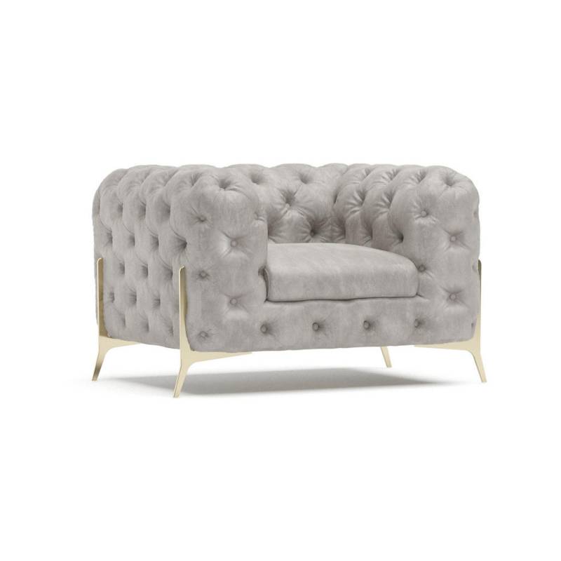 S-Style Möbel CHESTERFIELD-SESSEL Grau