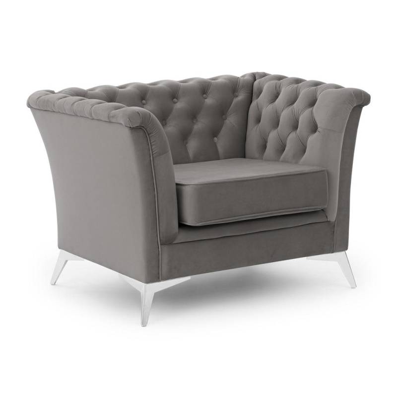 S-Style Möbel CHESTERFIELD-SESSEL Grau