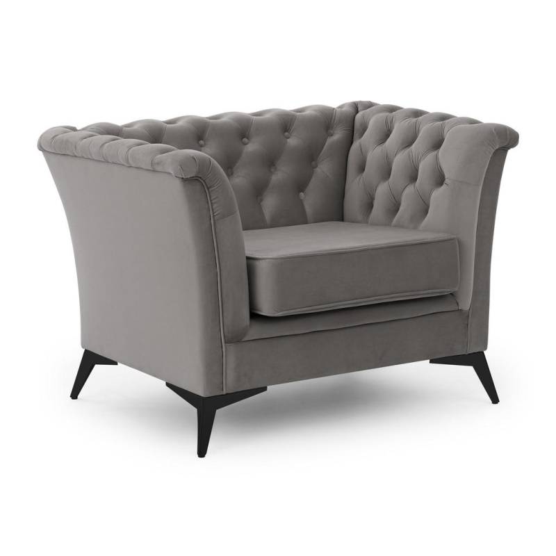 S-Style Möbel CHESTERFIELD-SESSEL Grau
