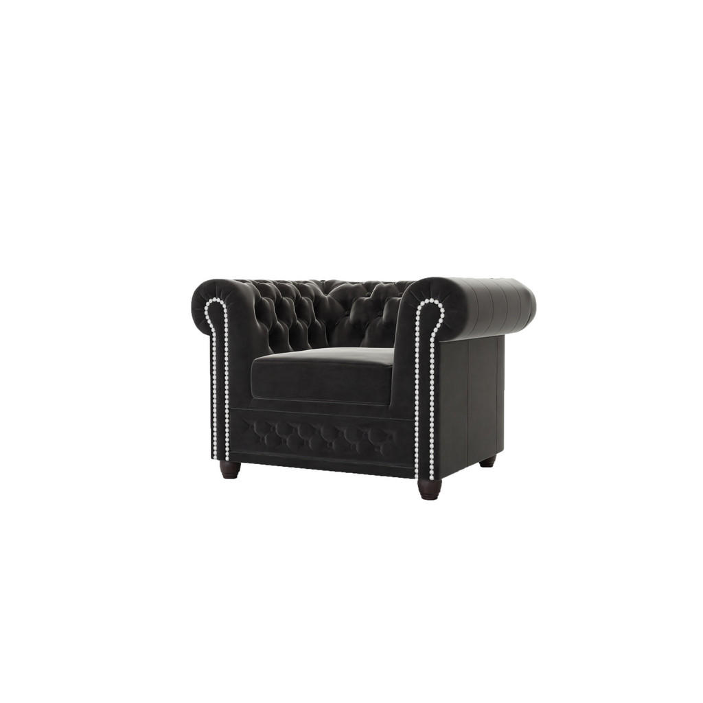 S-Style Möbel CHESTERFIELD-SESSEL Schwarz S-Style Möbel CHESTERFIELD-SESSEL Schwarz