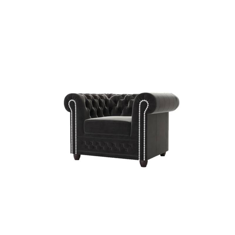 S-Style Möbel CHESTERFIELD-SESSEL Schwarz