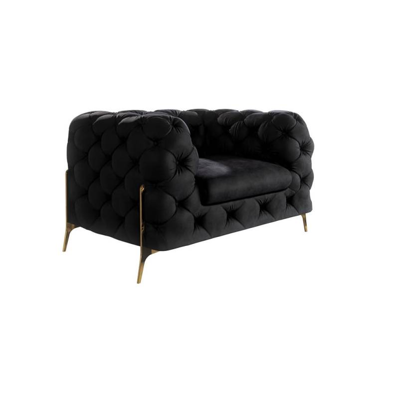 S-Style Möbel CHESTERFIELD-SESSEL Schwarz