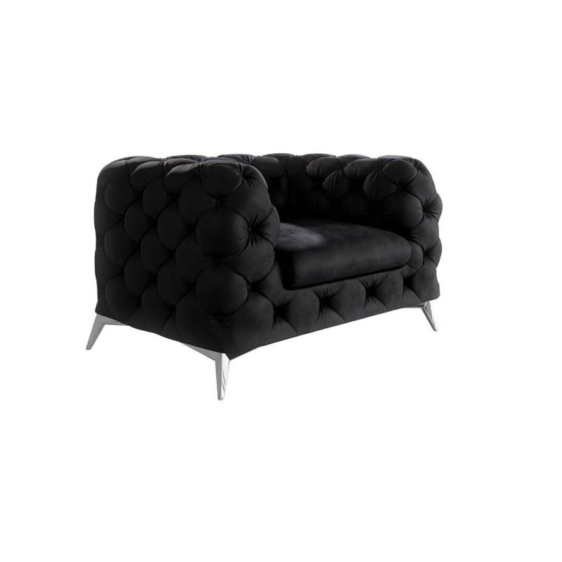 S-Style Möbel CHESTERFIELD-SESSEL Schwarz