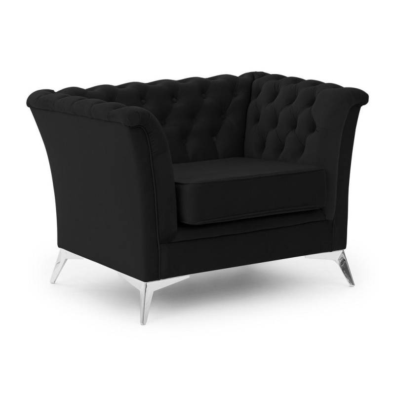 S-Style Möbel CHESTERFIELD-SESSEL Schwarz