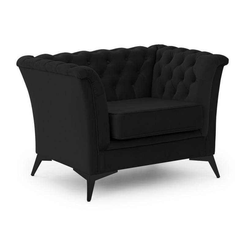 S-Style Möbel CHESTERFIELD-SESSEL Schwarz