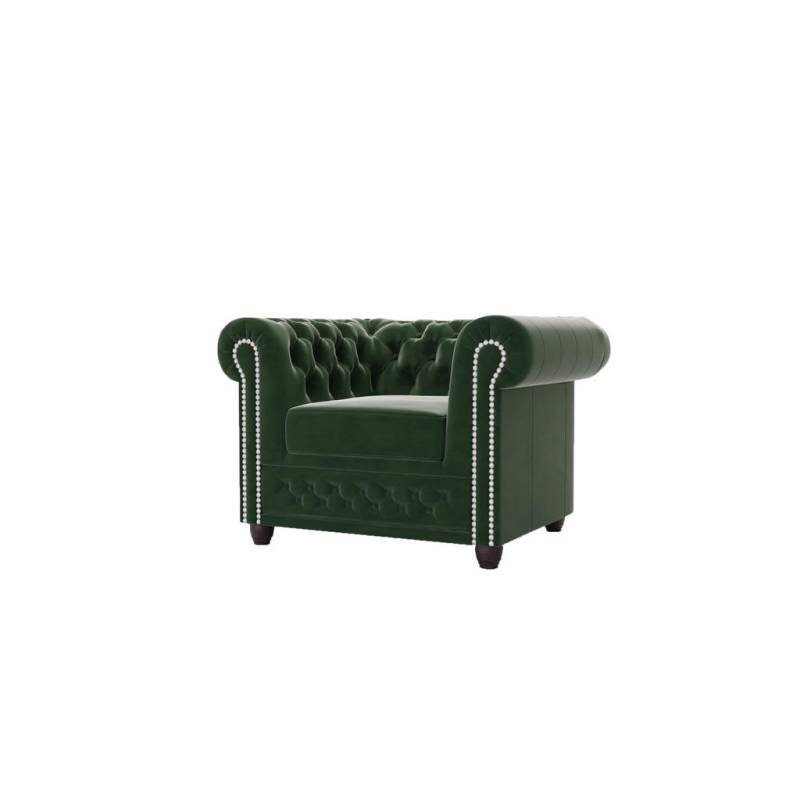 S-Style Möbel CHESTERFIELD-SESSEL Smaragdgrün