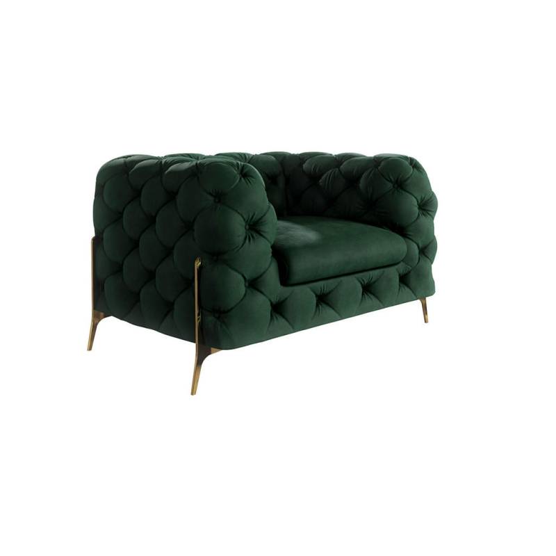 S-Style Möbel CHESTERFIELD-SESSEL Smaragdgrün