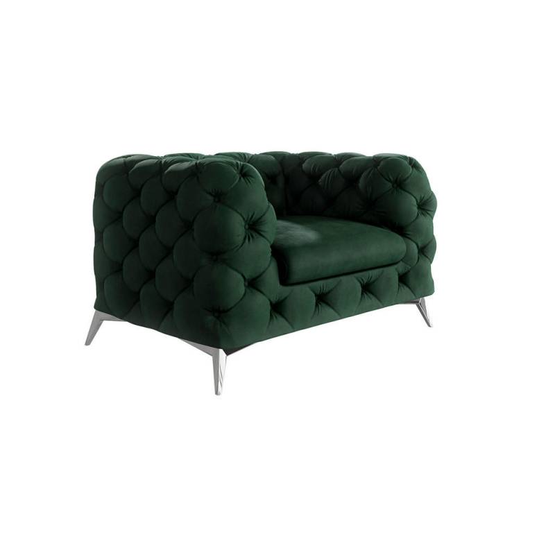 S-Style Möbel CHESTERFIELD-SESSEL Smaragdgrün