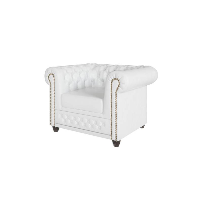 S-Style Möbel CHESTERFIELD-SESSEL Weiß