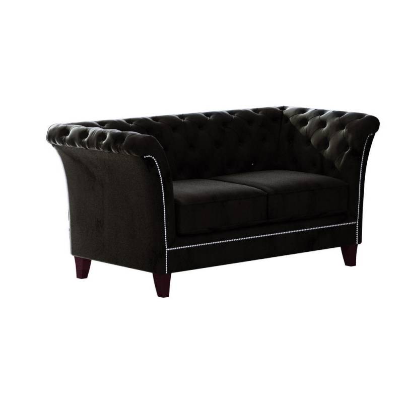 S-Style Möbel CHESTERFIELD-SOFA Schwarz