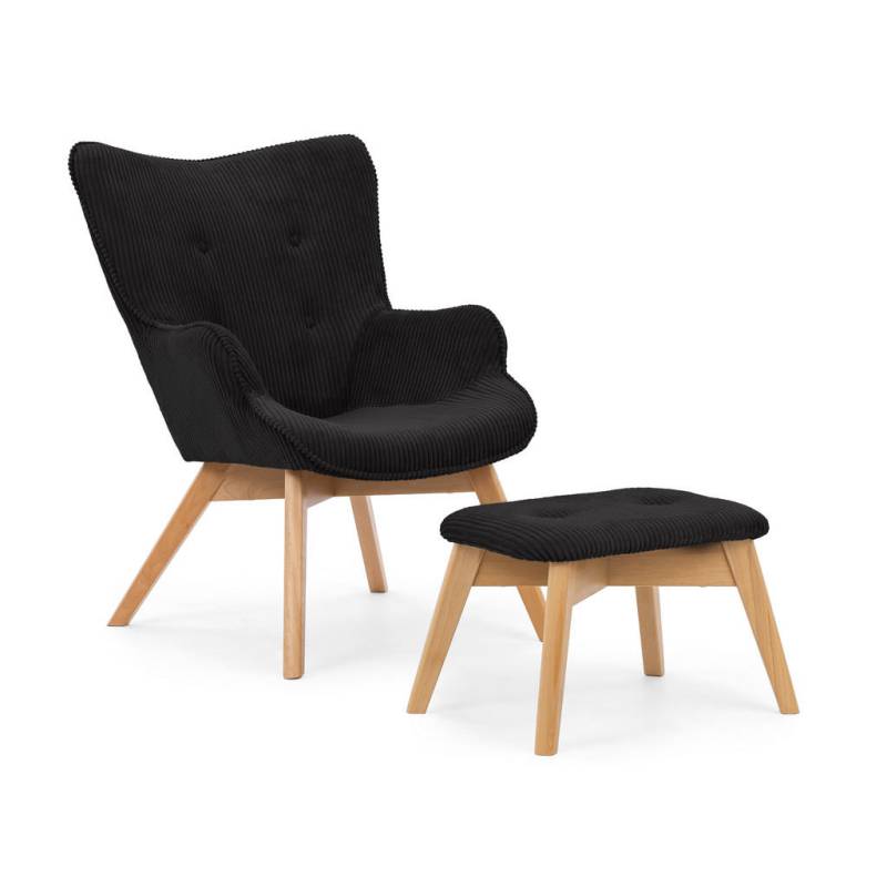 S-Style Möbel LOUNGESESSEL Schwarz