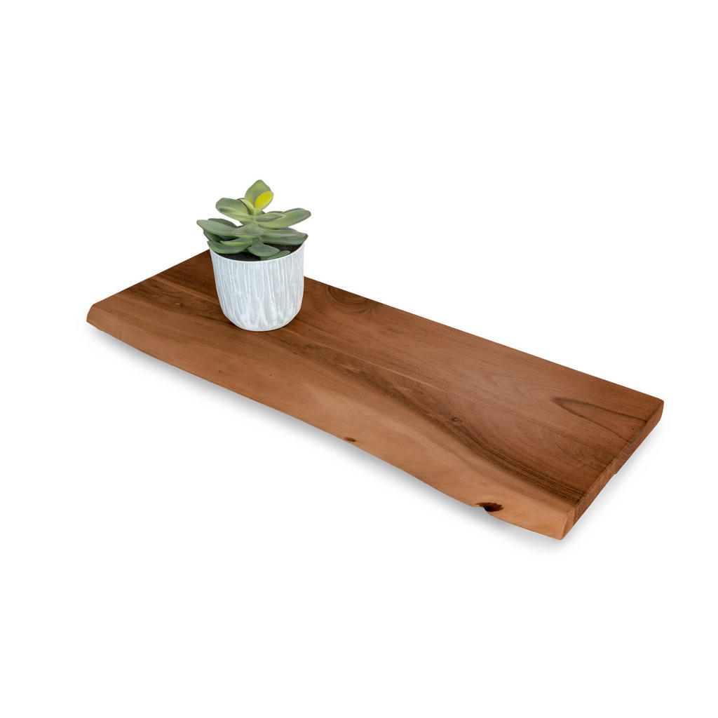 SAM Wandregal, Braun, Holz, Echtholz,Akazie, Rechteckig,Rechteckig, 70x3x20 cm, Wohnzimmer, Regale, Wandboards von SAM