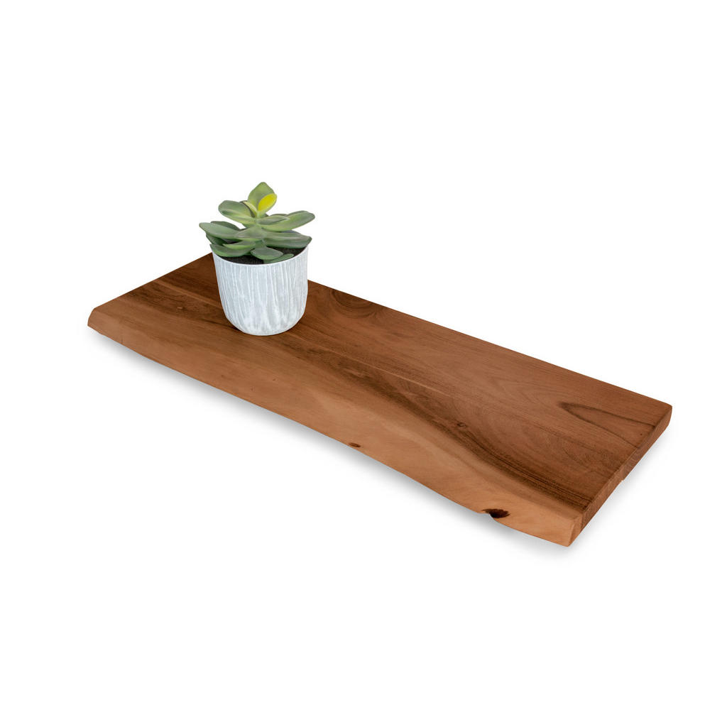 SAM Wandregal, Braun, Holz, Echtholz,Akazie, Rechteckig,Rechteckig, 60x3x20 cm, Wohnzimmer, Regale, Wandboards von SAM