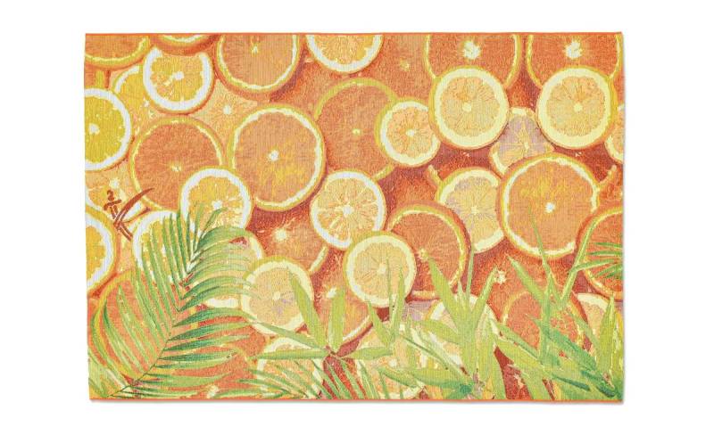 SANSIBAR Sylt Outdoorteppich  Rantum Beach ¦ orange ¦ Synthetische Fasern ¦ Maße (cm): B: 120 H: 0,5 Teppiche > Outdoor Teppiche - Höffner