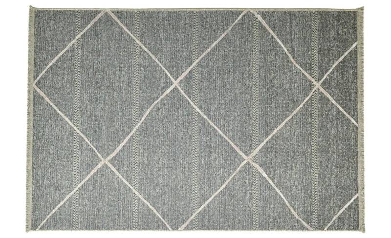 SANSIBAR Sylt Teppich  Braderup ¦ grau ¦ Viskose ¦ Maße (cm): B: 160 H: 0,5 Teppiche > Kurzflorteppiche - Höffner