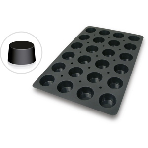 SCHNEIDER Silikon-Backform, Muffin, schwarz, Form aus Silikon für Backöfen, Mikrowellen und Gefrierschränke, Abmessung: 40 x 60 cm, Durchmesser 70 mm, H 40 mm