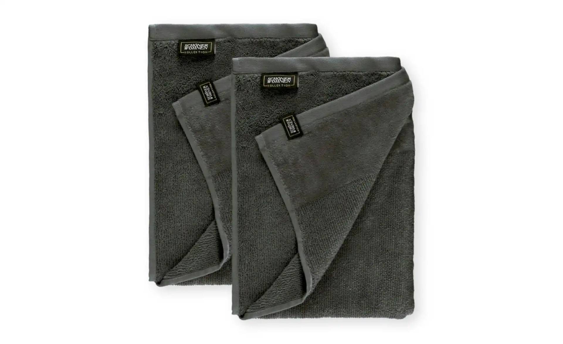 SCHÖNER WOHNEN Kollektion Duschtuch 2er-Set   ¦ grau ¦ Maße (cm): B: 70 H: 10 Heimtextilien > Badtextilien und Zubehör > Handtücher - Möbel Kraft