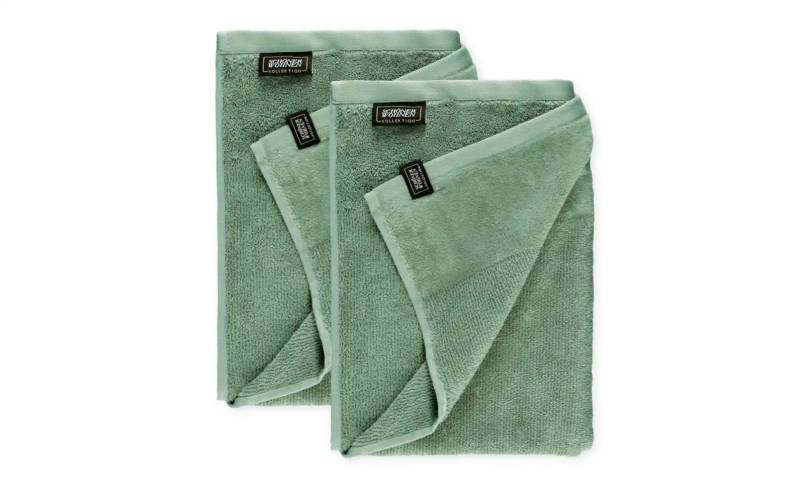 SCHÖNER WOHNEN Kollektion Duschtuch 2er-Set   ¦ grün ¦ Maße (cm): B: 70 H: 10 Badtextilien > Handtücher & Badetücher > Duschtücher - Höffner