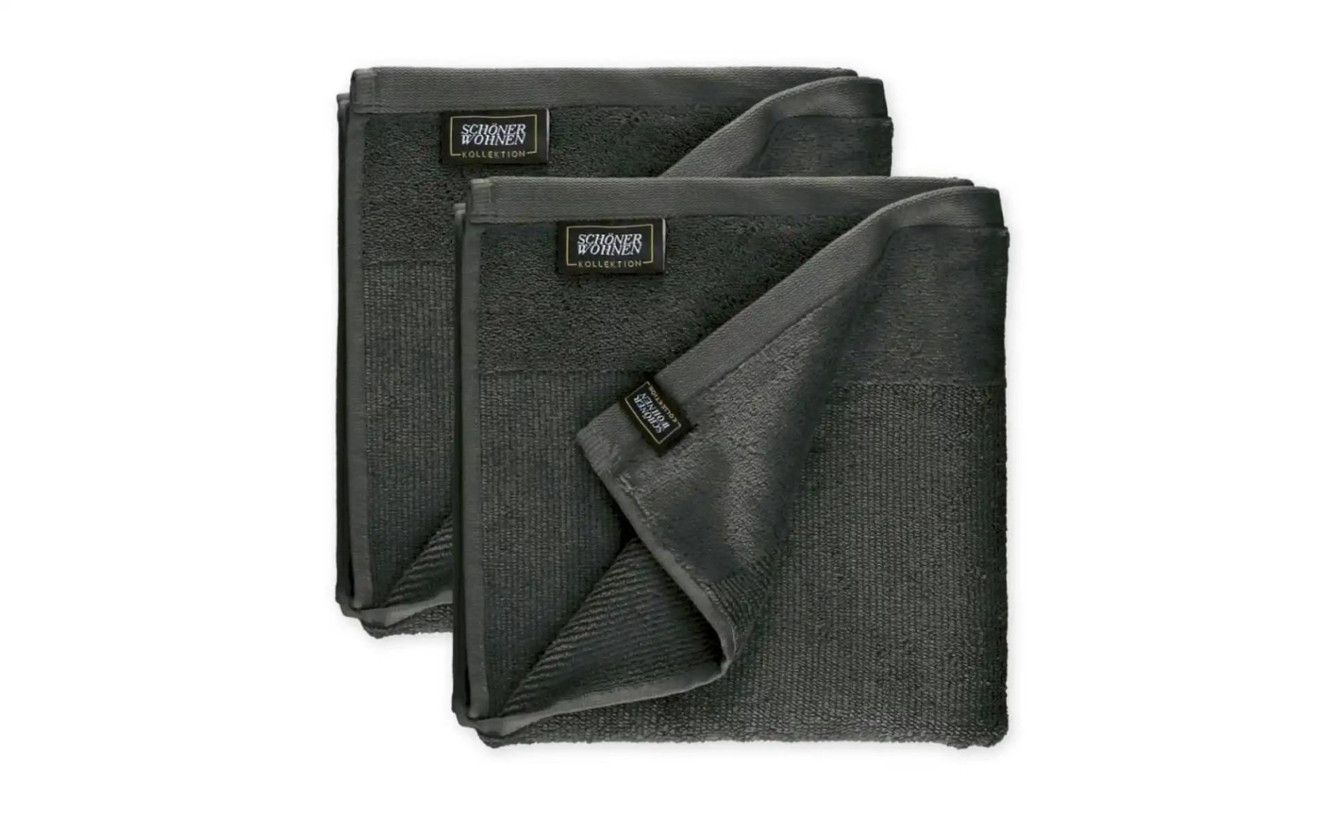 SCHÖNER WOHNEN Kollektion Handtuch 2er-Set   ¦ grau ¦ Maße (cm): B: 50 H: 1,5 Badtextilien > Handtuch-Sets - Höffner