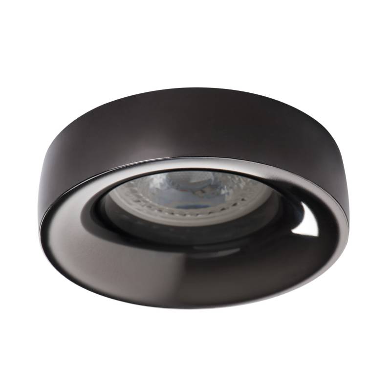 SET Einbaustrahler, Einbauspot, Einbaurahmen Aluminiumlegierung anthrazitgrau, starr, rund BØ70mm + LED Leuchtmittel & GU10 Sockel wählbar