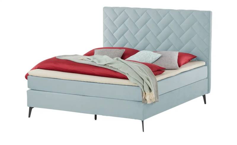 Boxspringbett  Weave ¦ blau ¦ Maße (cm): B: 200 H: 122 Betten > Boxspringbetten > Boxspringbetten 200x200 - Höffner
