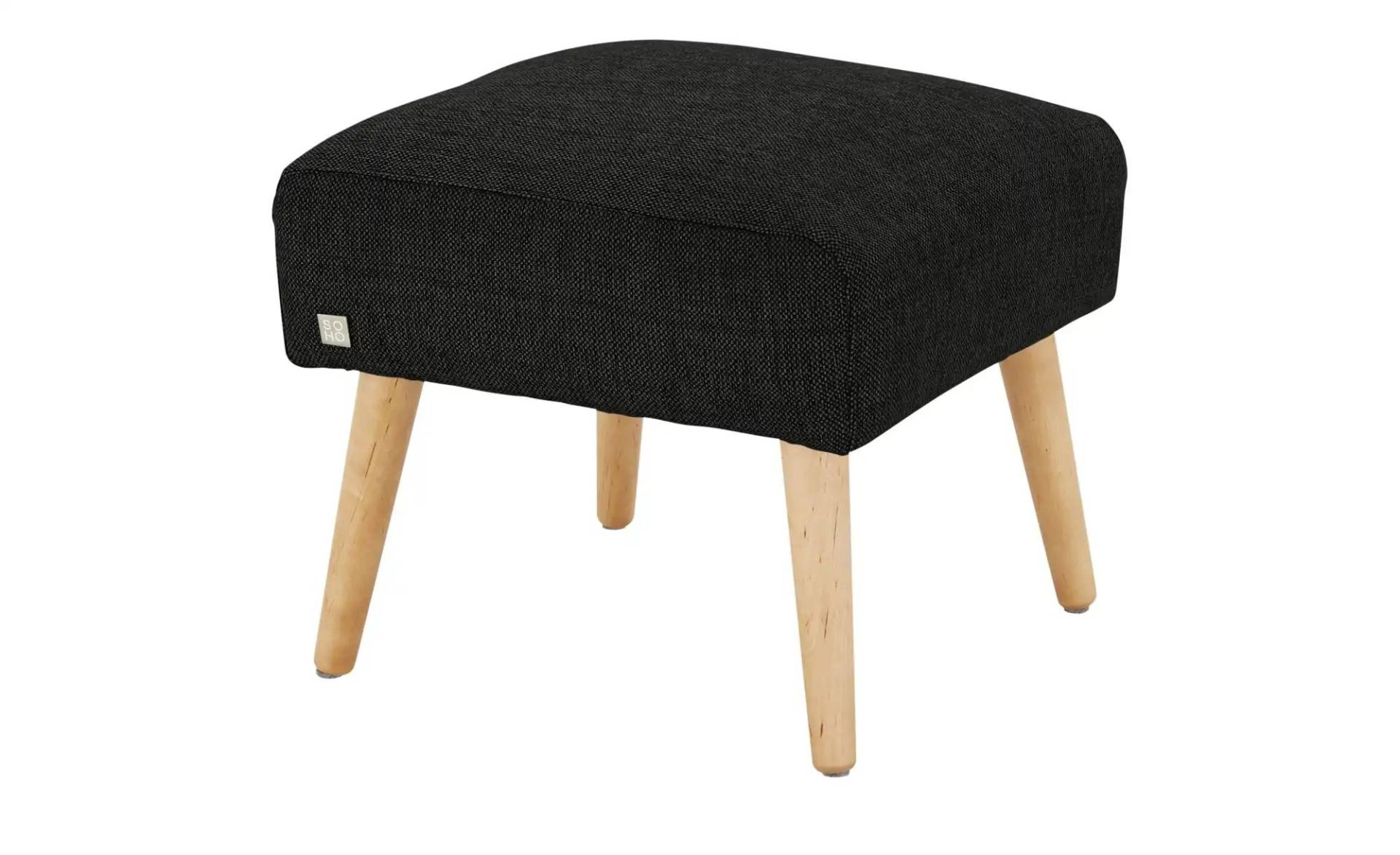 SOHO Polsterhocker  Jolyn ¦ schwarz ¦ Maße (cm): B: 49 H: 45 T: 49.0 Polstermöbel > Hocker - Möbel Kraft