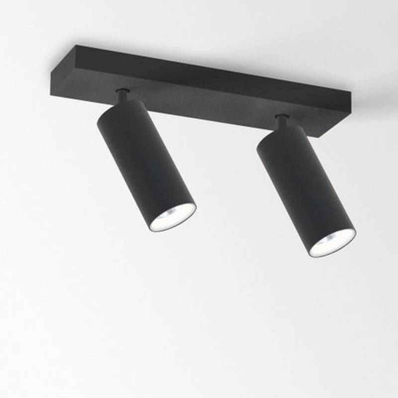 SPY 39 ON 2 93020 DIM8 Aufbaustrahler, Ø: 3,9 cm, L: 9,2 cm, Schwarz, Warmweiß 3000K, 20°