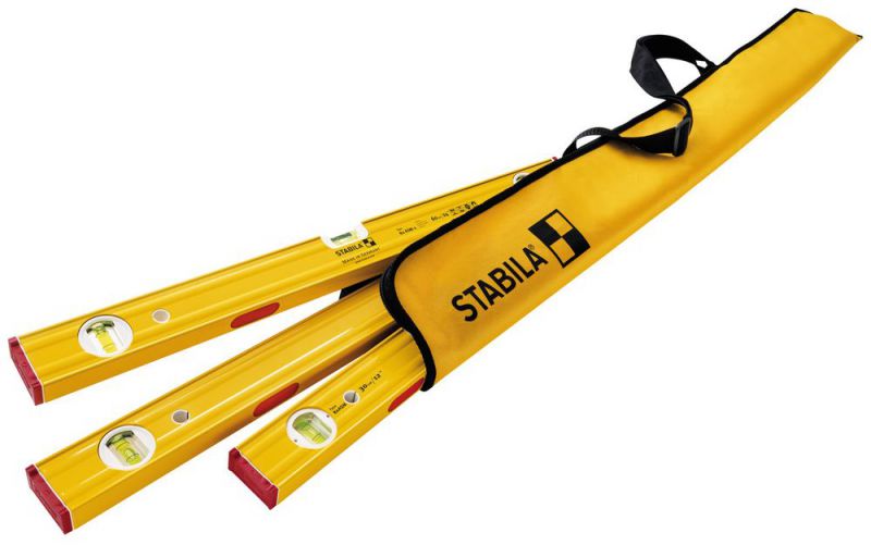 STABILA Wasserwaagen PRO SET 80 ASM, 120 cm / 60 cm / 30 cm / Tasche - 19716 von Stabila