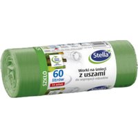 Stella Müllsäcke mit Griffen für die Mülltrennung im Haushalt GLAS 60L 14 Stück grün (LDPE)