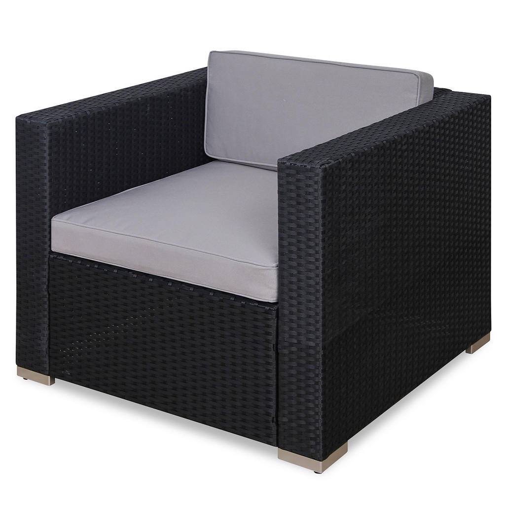 Svita Rattansessel, Schwarz, Kunststoff, 75x64x80 cm, Gartenmöbel, Gartenstühle, Gartenstühle Svita Rattansessel, Schwarz, Kunststoff, 75x64x80 cm, Gartenmöbel, Gartenstühle, Gartenstühle von SVITA