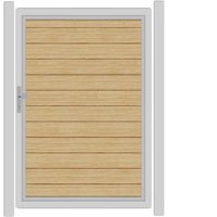 SYSTEM ALU PLUS Tor-Set in Lärche Breite 1250mm Höhe 1800mm DIN links Klinke ohne zum Einbetonieren Silber SYSTEM ALU PLUS Tor-Set in Lärche Breite 1250mm Höhe 1800mm DIN links Klinke ohne zum Einbetonieren Silber