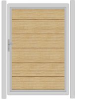 SYSTEM ALU XL Tor-Set in Lärche Breite 1250mm Höhe 1800mm DIN links Klinke ohne zum Einbetonieren Silber SYSTEM ALU XL Tor-Set in Lärche Breite 1250mm Höhe 1800mm DIN links Klinke ohne zum Einbetonieren Silber