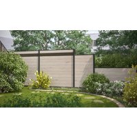 SYSTEM WPC CLASSIC Zaunfeld-Set, Sand 178x184cm Anthrazit