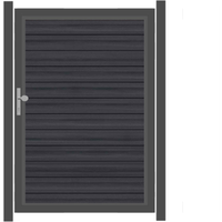 SYSTEM WPC PLATINUM Tor-Set in Anthrazit Breite 1250mm Höhe 1800mm DIN links Klinke Montageprofil zum Einbetonieren Anthrazit SYSTEM WPC PLATINUM Tor-Set in Anthrazit Breite 1250mm Höhe 1800mm DIN links Klinke Montageprofil zum Einbetonieren Anthrazit