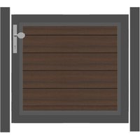 SYSTEM WPC PLATINUM Vorgartentor-Set in Braun Höhe 900mm DIN links Klinke ohne zum Einbetonieren Anthrazit SYSTEM WPC PLATINUM Vorgartentor-Set in Braun Höhe 900mm DIN links Klinke ohne zum Einbetonieren Anthrazit