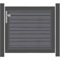 SYSTEM WPC PLATINUM Vorgartentor-Set in Grau Höhe 900mm DIN links Klinke ohne zum Einbetonieren Silber SYSTEM WPC PLATINUM Vorgartentor-Set in Grau Höhe 900mm DIN links Klinke ohne zum Einbetonieren Silber