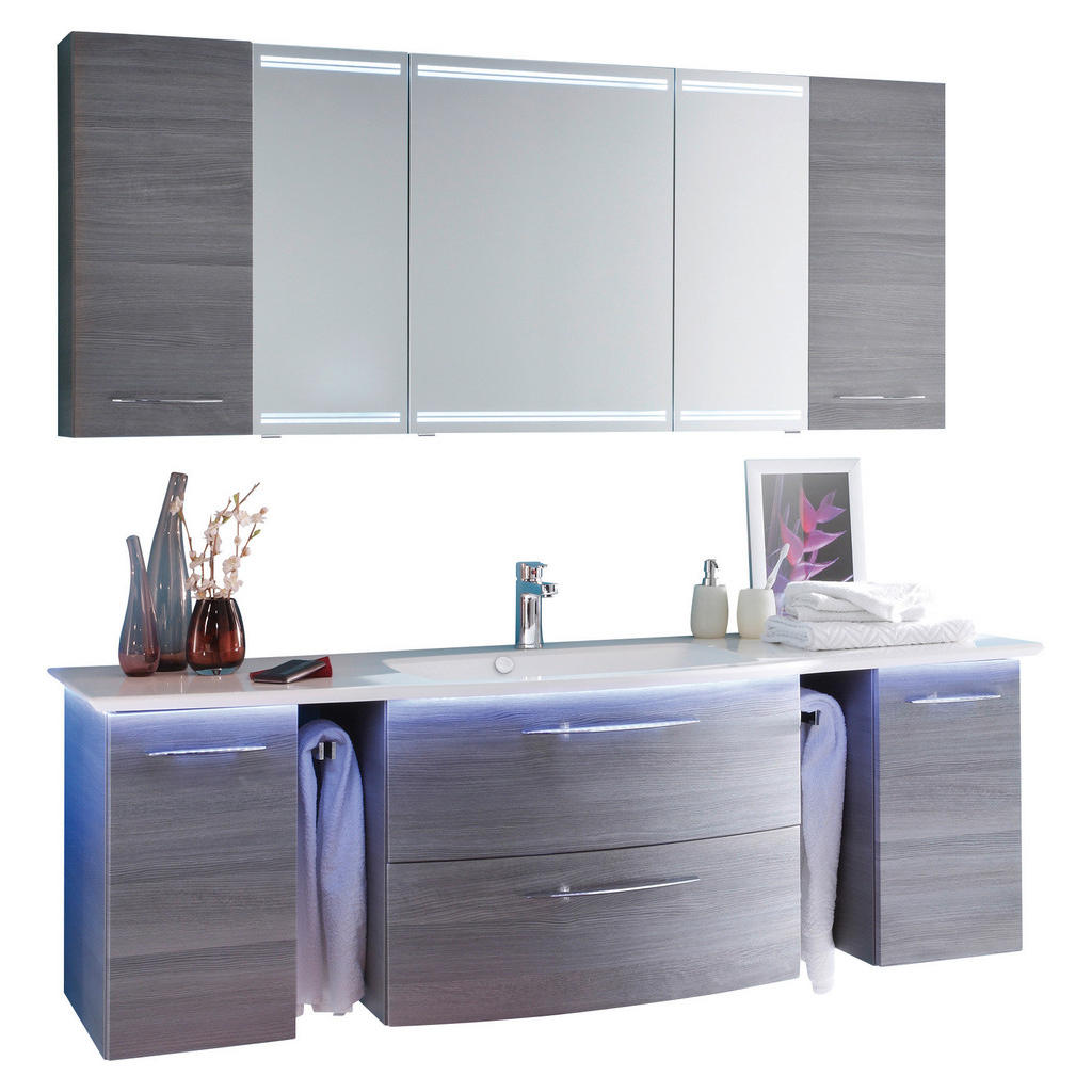 Sadena Badezimmer, Graphit, Metall, 7-teilig, 2 Schubladen, 171.5x200x90 cm, Griffeauswahl, hängend, individuell planbar, Zusatzausstattung erhältlich, erweiterbar, Typenvielfalt, Badezimmer, Badmöbelsets & Badmöbelserien, Badmöbel-Sets Sadena Badezimmer, Graphit, Metall, 7-teilig, 2 Schubladen, 171.5x200x90 cm, Griffeauswahl, hängend, individuell planbar, Zusatzausstattung erhältlich, erweiterbar, Typenvielfalt, Badezimmer, Badmöbelsets & Badmöbelserien, Badmöbel-Sets von Sadena