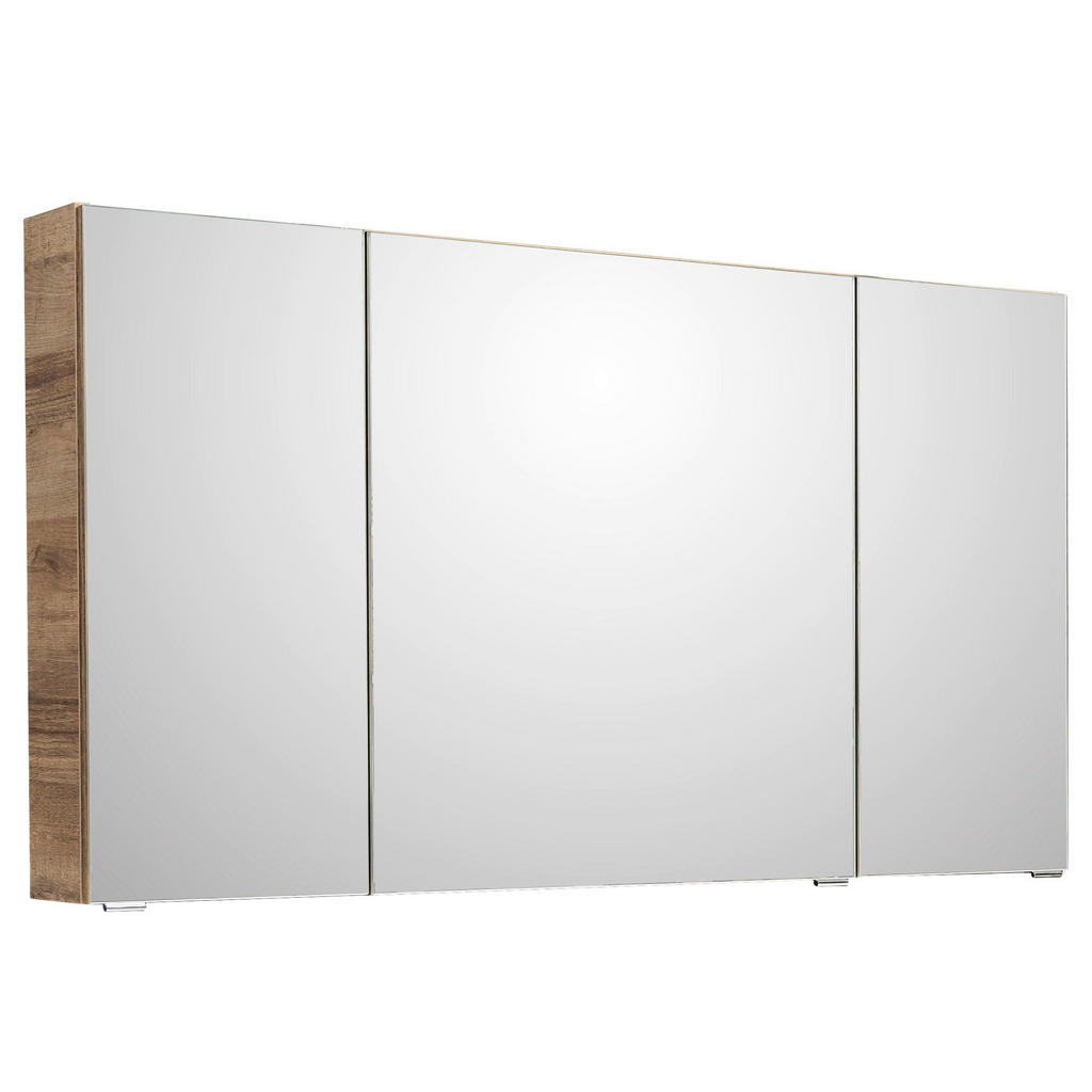 Sadena Spiegelschrank , Glas , 6 Fächer , 120x70.3x17 cm , Soft-Close-System , Badezimmer, Badezimmerspiegel, Spiegelschränke