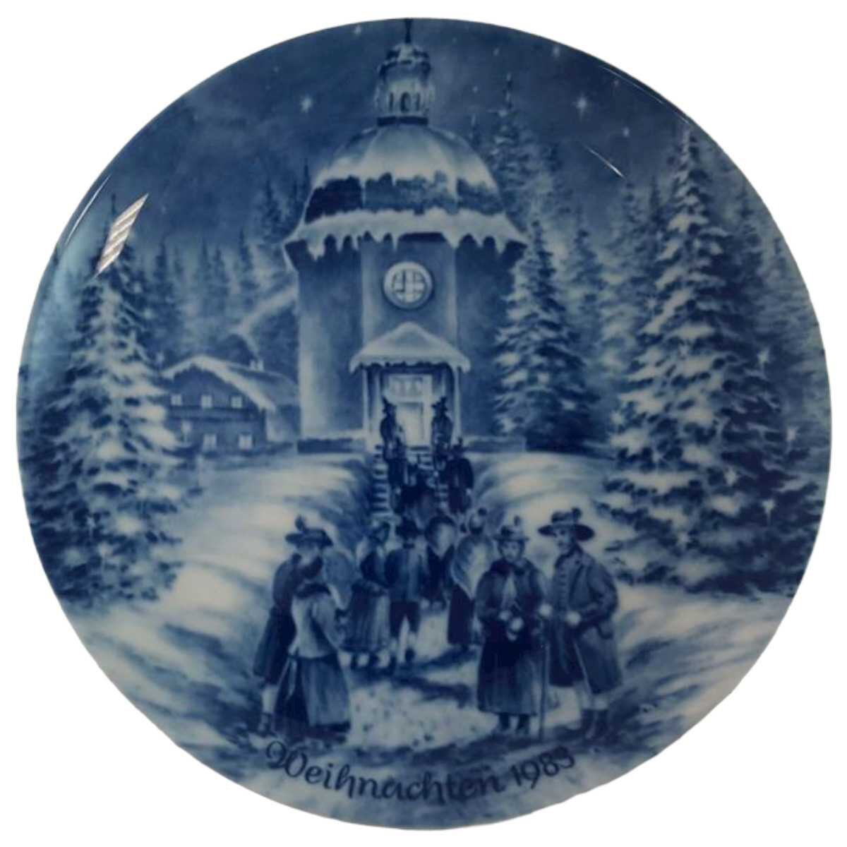 Sammelteller Berlin Design Blau 1983 - Die Kapelle in Oberndorf