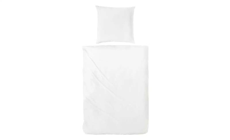 Satin Bettwäsche-Set   ¦ weiß ¦ Maße (cm): B: 200 H: 1 Bettwaren > Bettwäsche-Sets > Bettwäsche-Sets in Übergrößen - Möbel Kraft