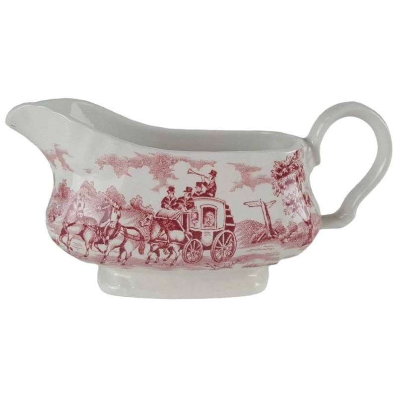 Sauciere 0,4 L Alfred Meakin Coaching Days Rot gebraucht - sehr gut