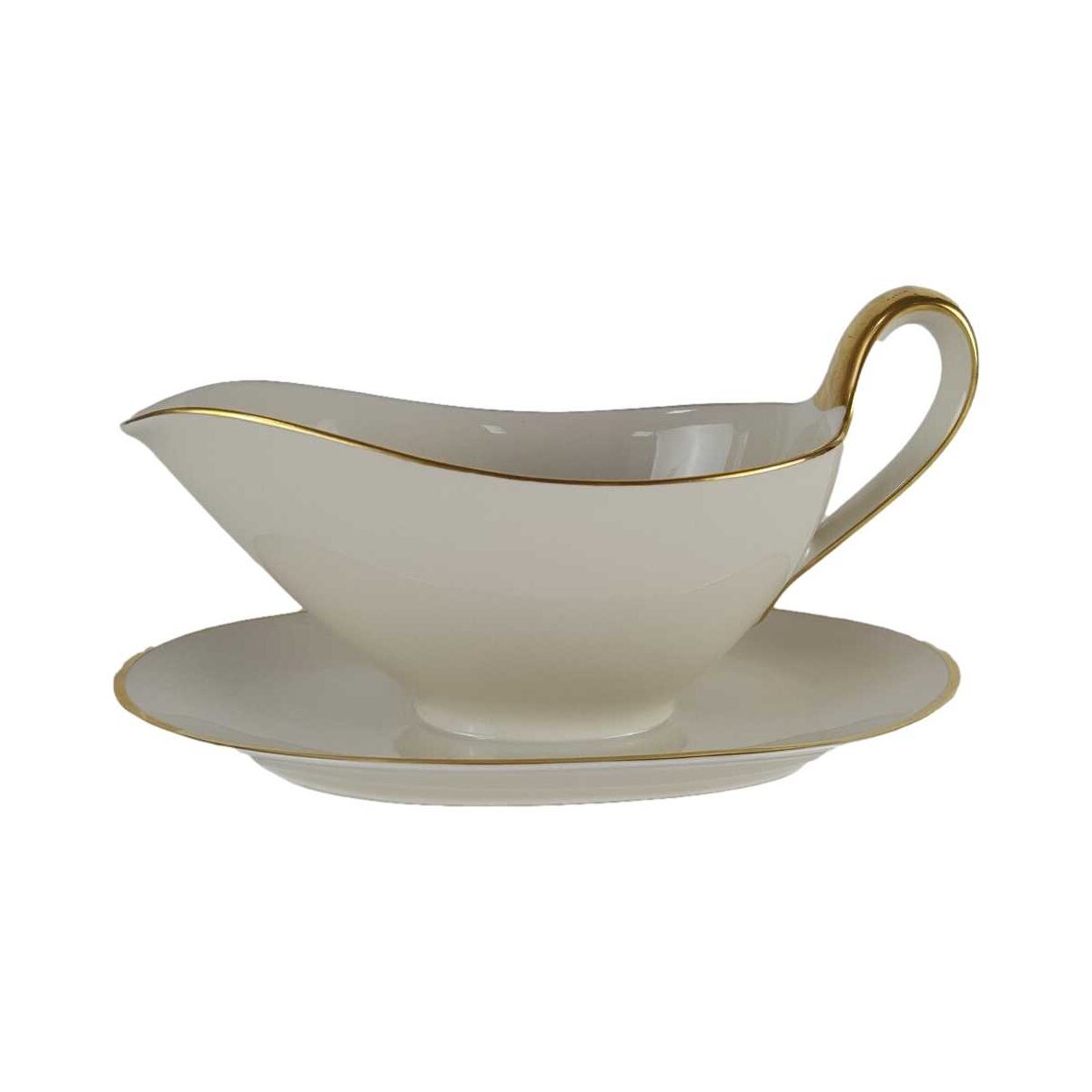Sauciere Goldrand 1tlg Mitterteich Form 22590 Elfenbein gebraucht - gut