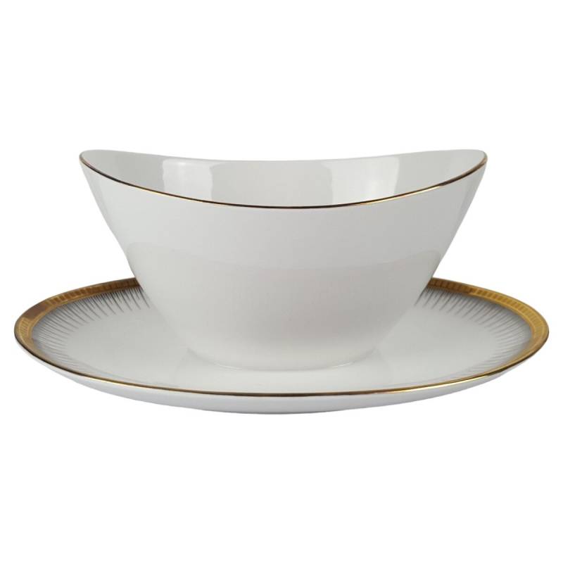 Sauciere 1tlg Seltmann Weiden Form 25475 grau gold Dekor gebraucht - gut