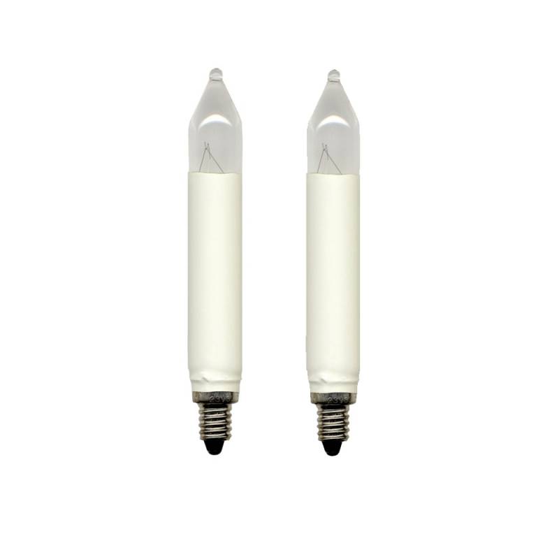 Schaft-Leuchtmittel | Ersatz für 16er Schaft-Kerzenkette | E10 | 16V | 3W | Warmweiß | 2er Set von StarTrading