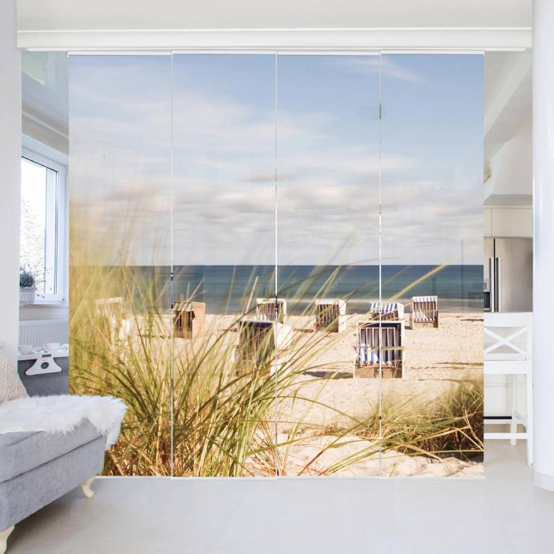 Schiebegardine Ostsee und Strandkörbe