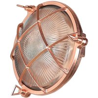 Schiffslampe Wand Messing Glas E27 IP64 in Kupfer außen von Lido Light Fixture Man. LTD