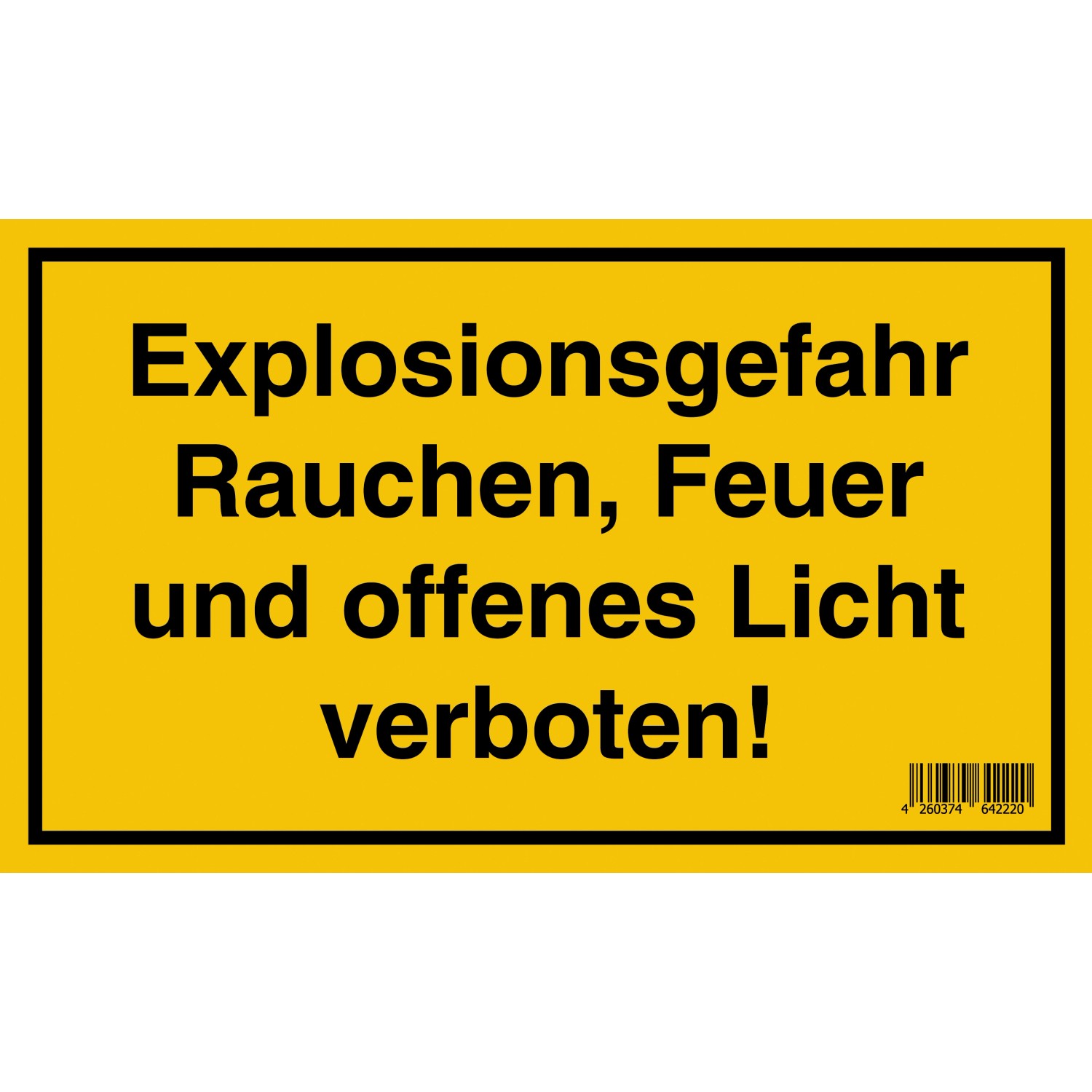 Signum Safety Signs Hinweisschild Explosionsgefahr 15 cm x 25 cm Gelb von Pinter Signum SSS