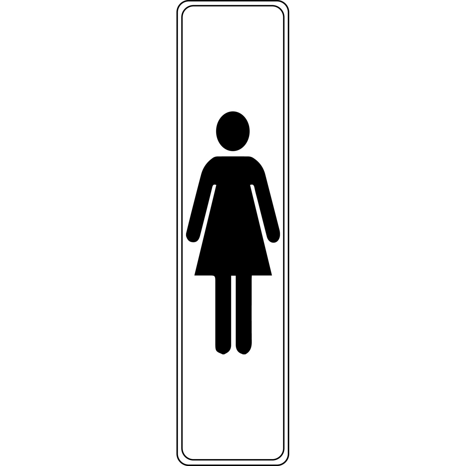 Signum Safety Signs Tür-/Hinweisschild Symbol Damen 4,8 cm x 20 cm Weiß von Pinter Signum SSS