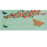 Schild mit Motiv MEIN GARTEN, MEIN LEBEN Metall Bunt von H. Denk GmbH Bunt Schild mit Motiv MEIN GARTEN, MEIN LEBEN Metall Bunt von H. Denk GmbH Bunt