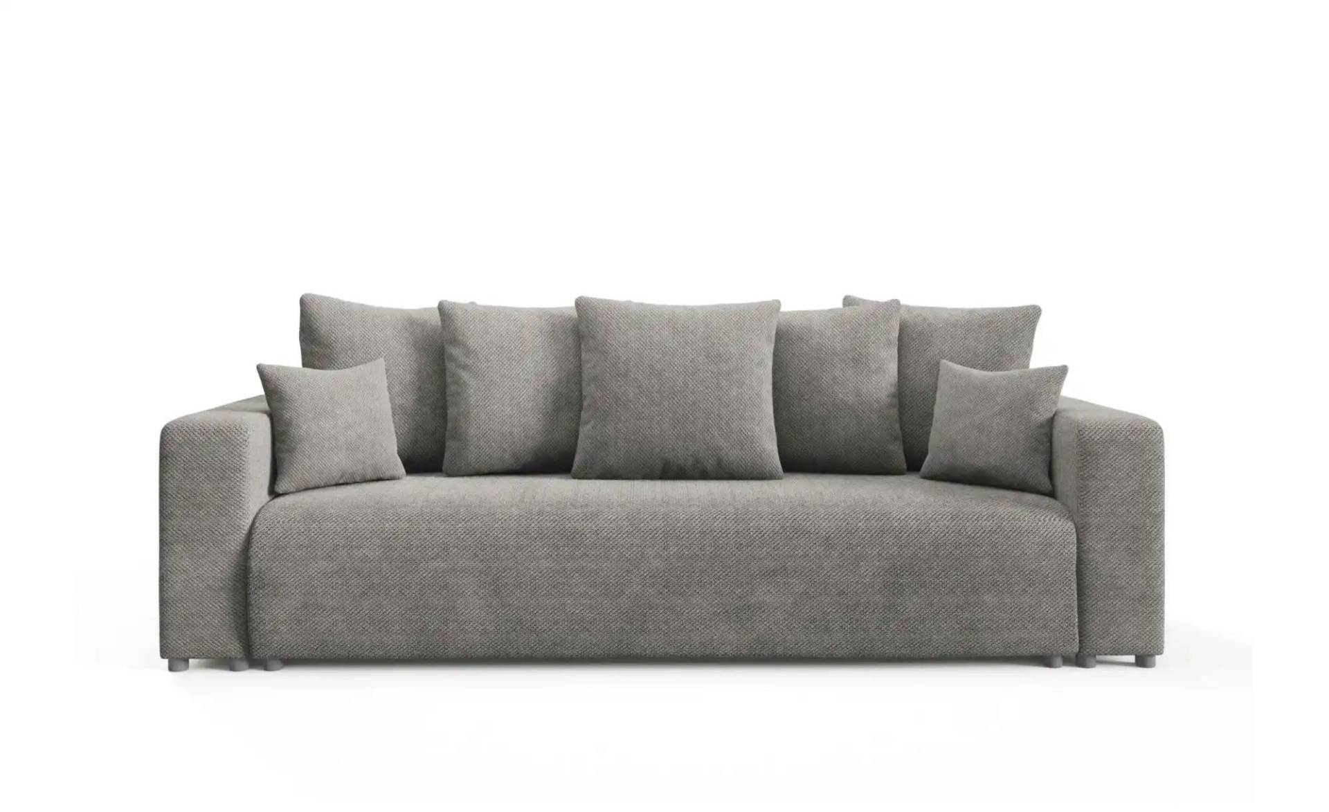 Schlafsofa mit Bettkasten Evora ¦ grau ¦ Maße (cm): B: 247 H: 88 Polstermöbel > Sofas > Einzelsofas - Möbel Kraft